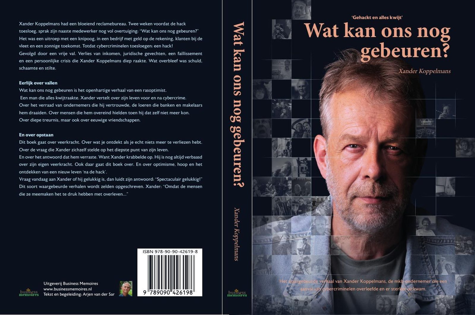 De volledige omslag van Wat kan ons nog gebeuren?, voor, rug en achterkant